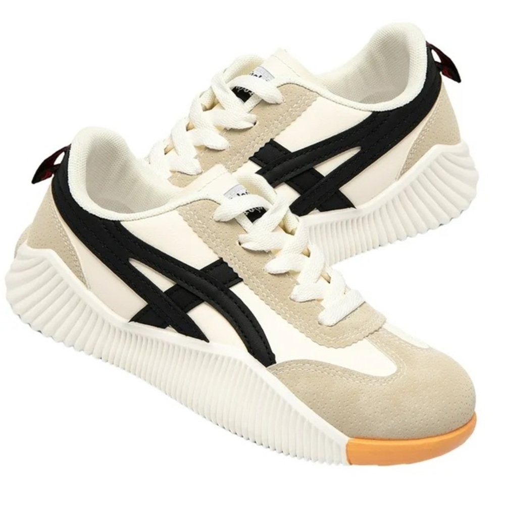 De Florance Vintage Sneakers Shoes DF Cloudea Lightweight Beige Black Womens 10